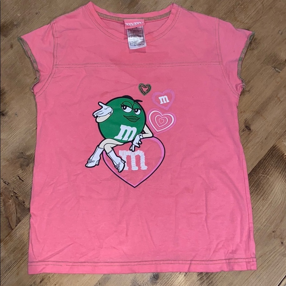 M&M’s WORLD Green M & M T-shirt Sz L 9/10
